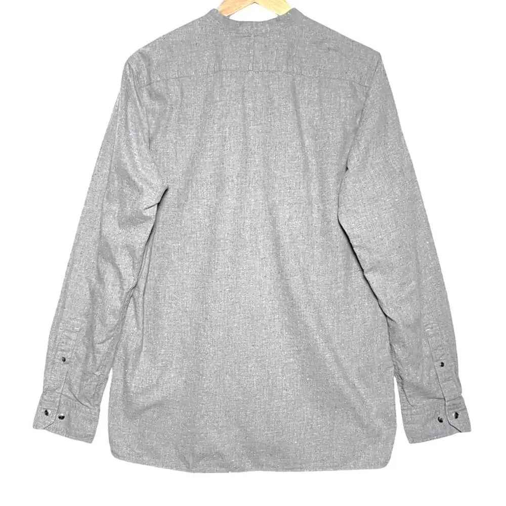 BANANA REPUBLIC Men’s Luxe Flannel Heathered Gray Button Up Shirt